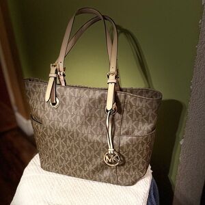 Michael Kors Tan Signature Tote - $55